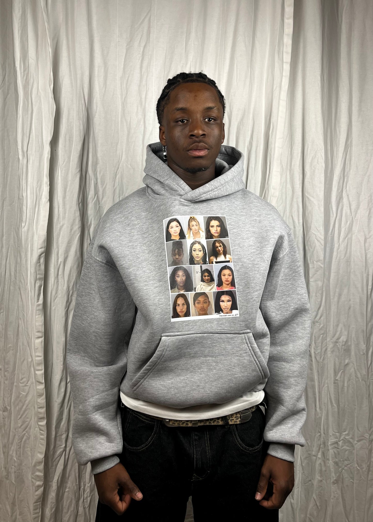 Mugshot Hoodie - Heather Grey