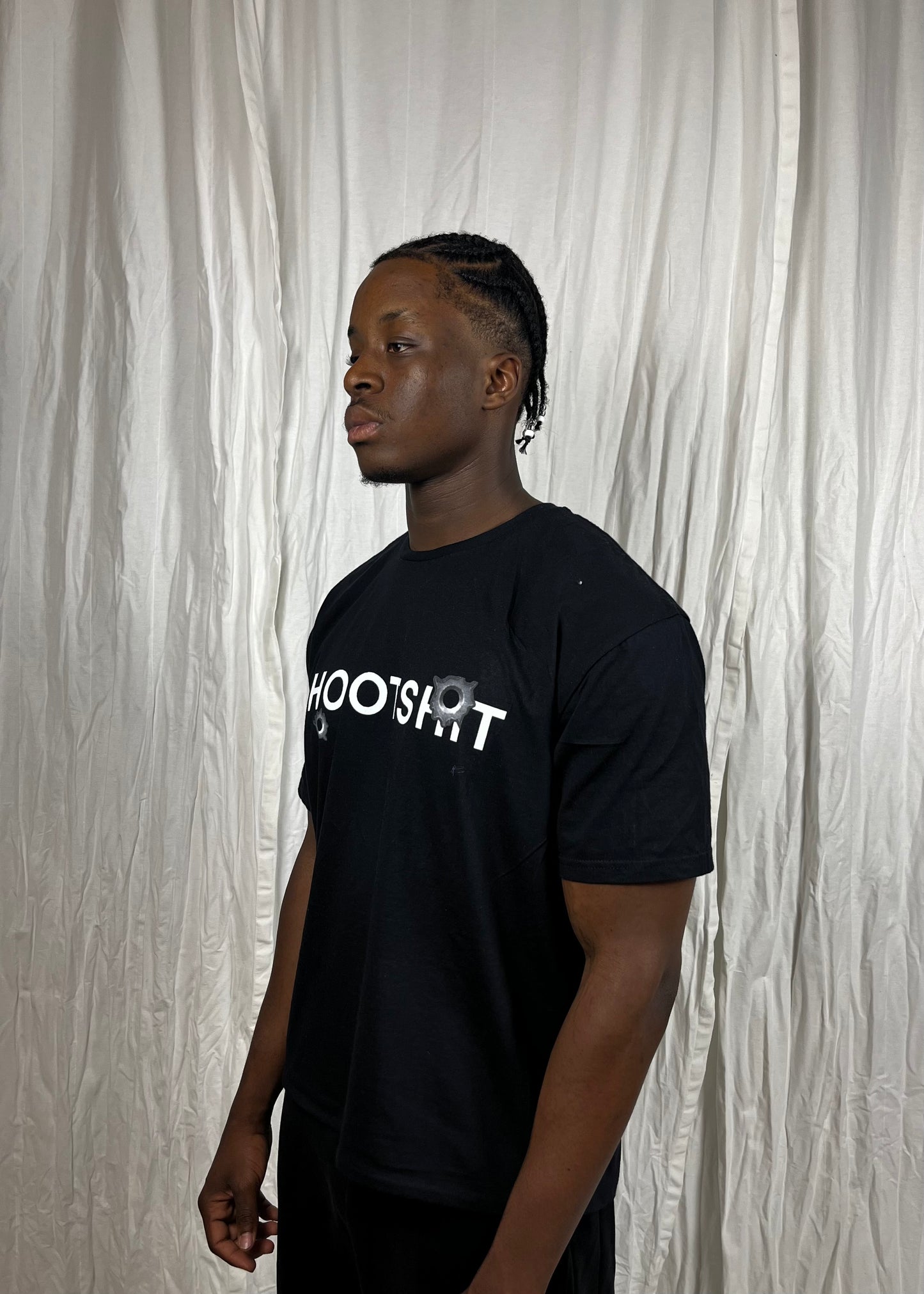 Shootshit Tee White Writing