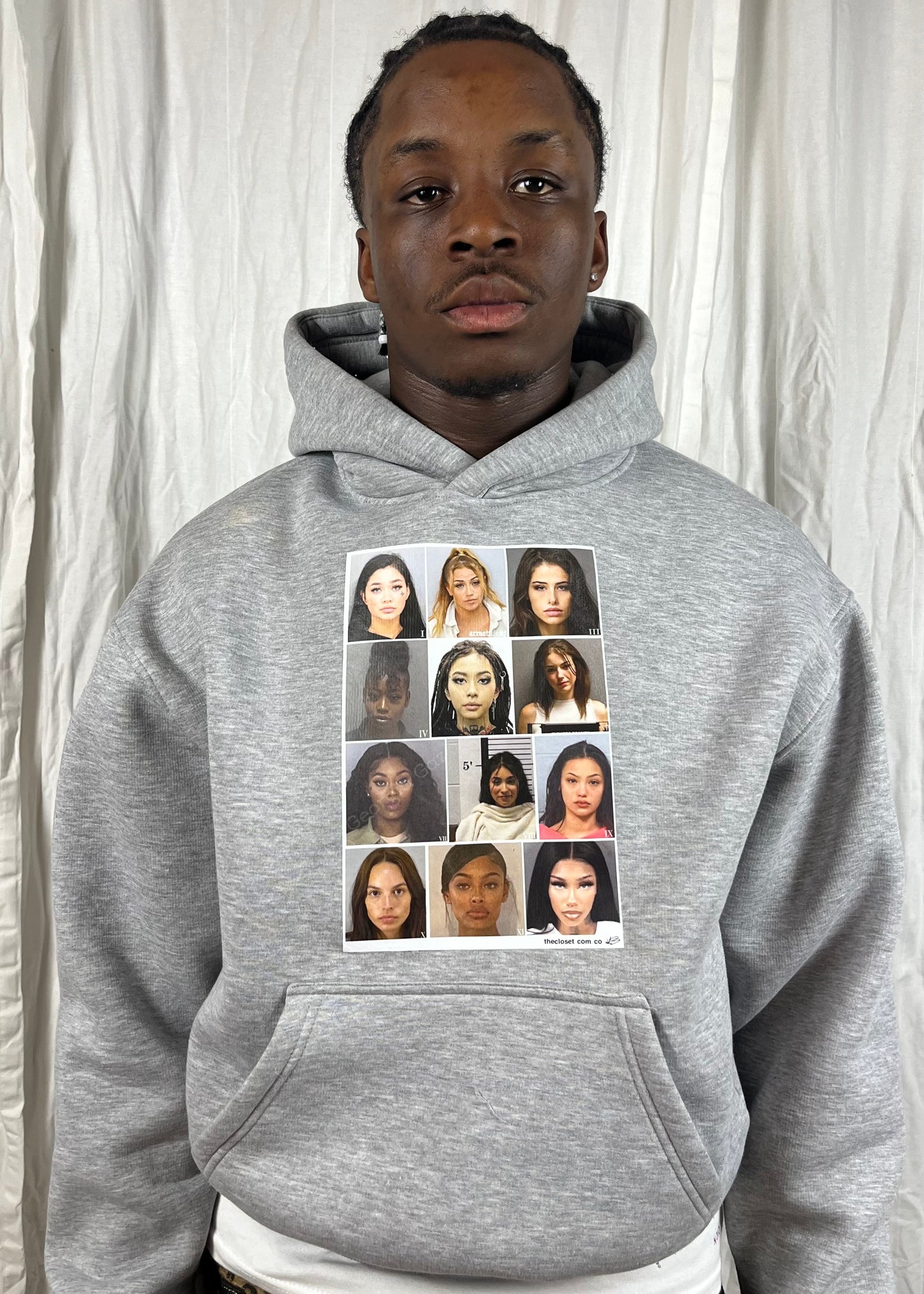 Mugshot Hoodie - Heather Grey