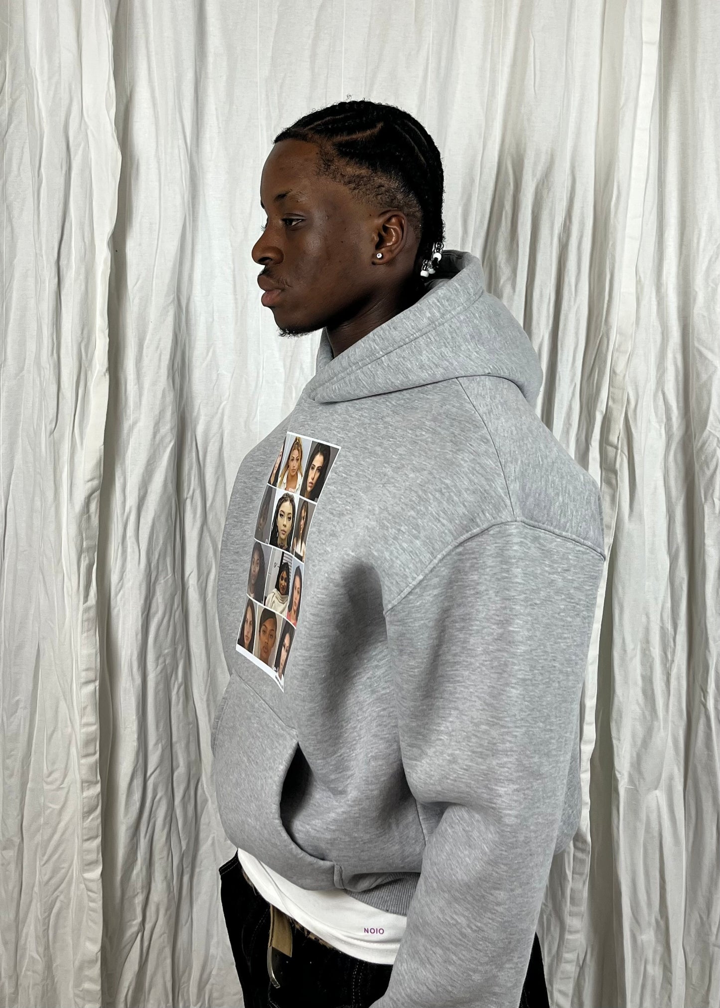 Mugshot Hoodie - Heather Grey