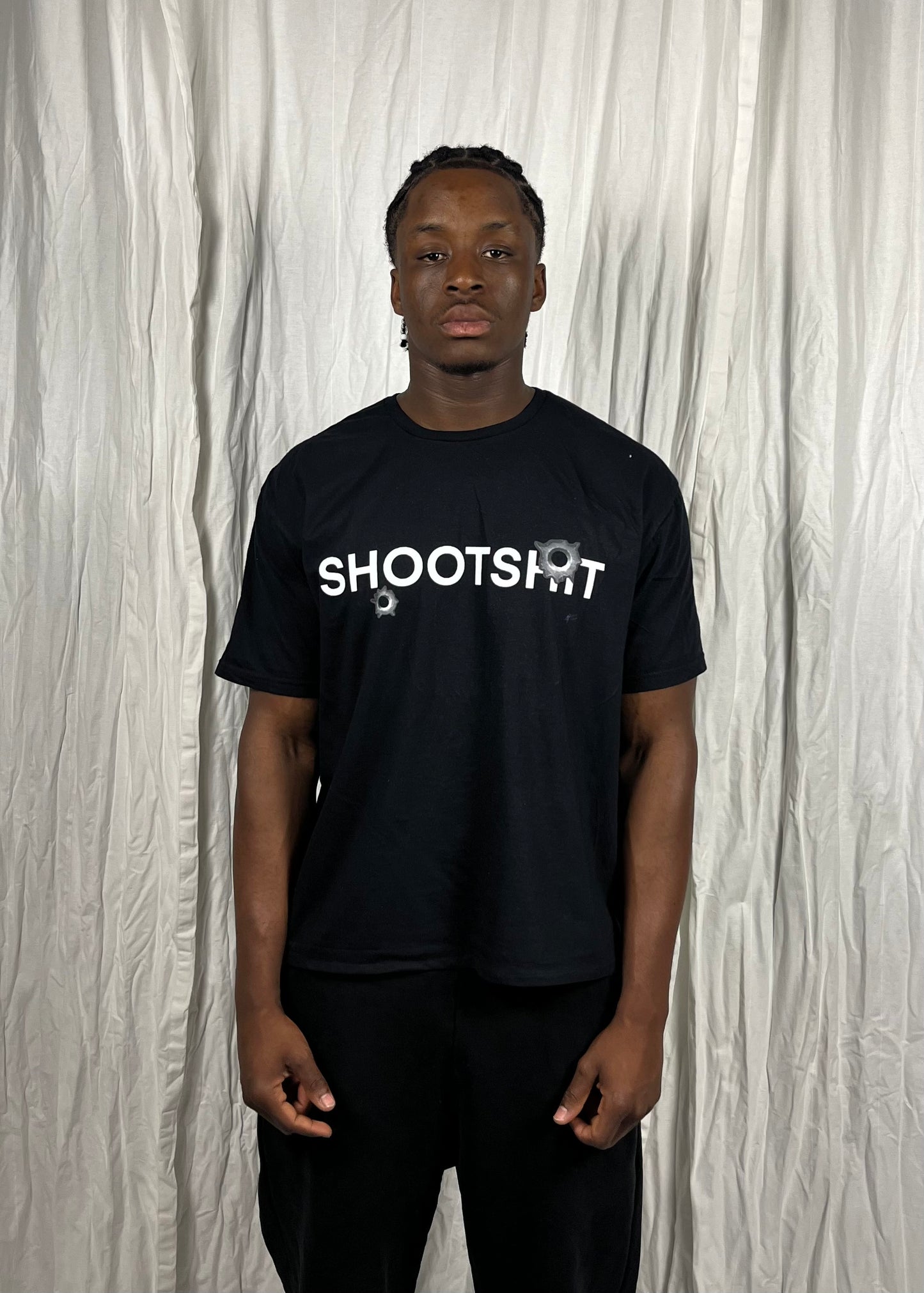 Shootshit Tee White Writing