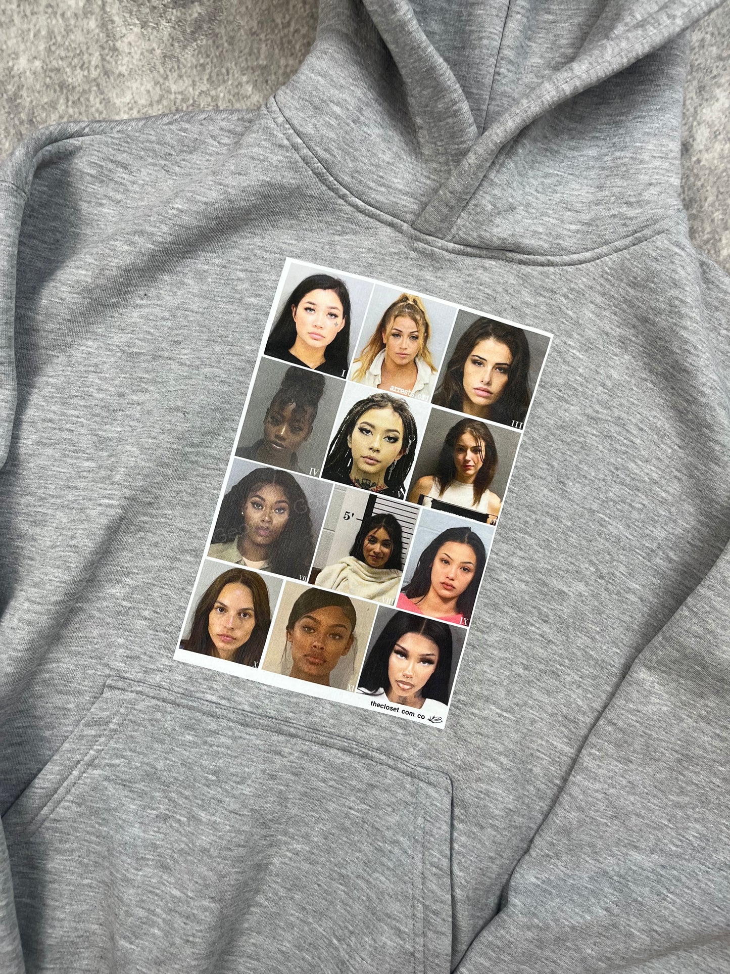Mugshot Hoodie - Heather Grey