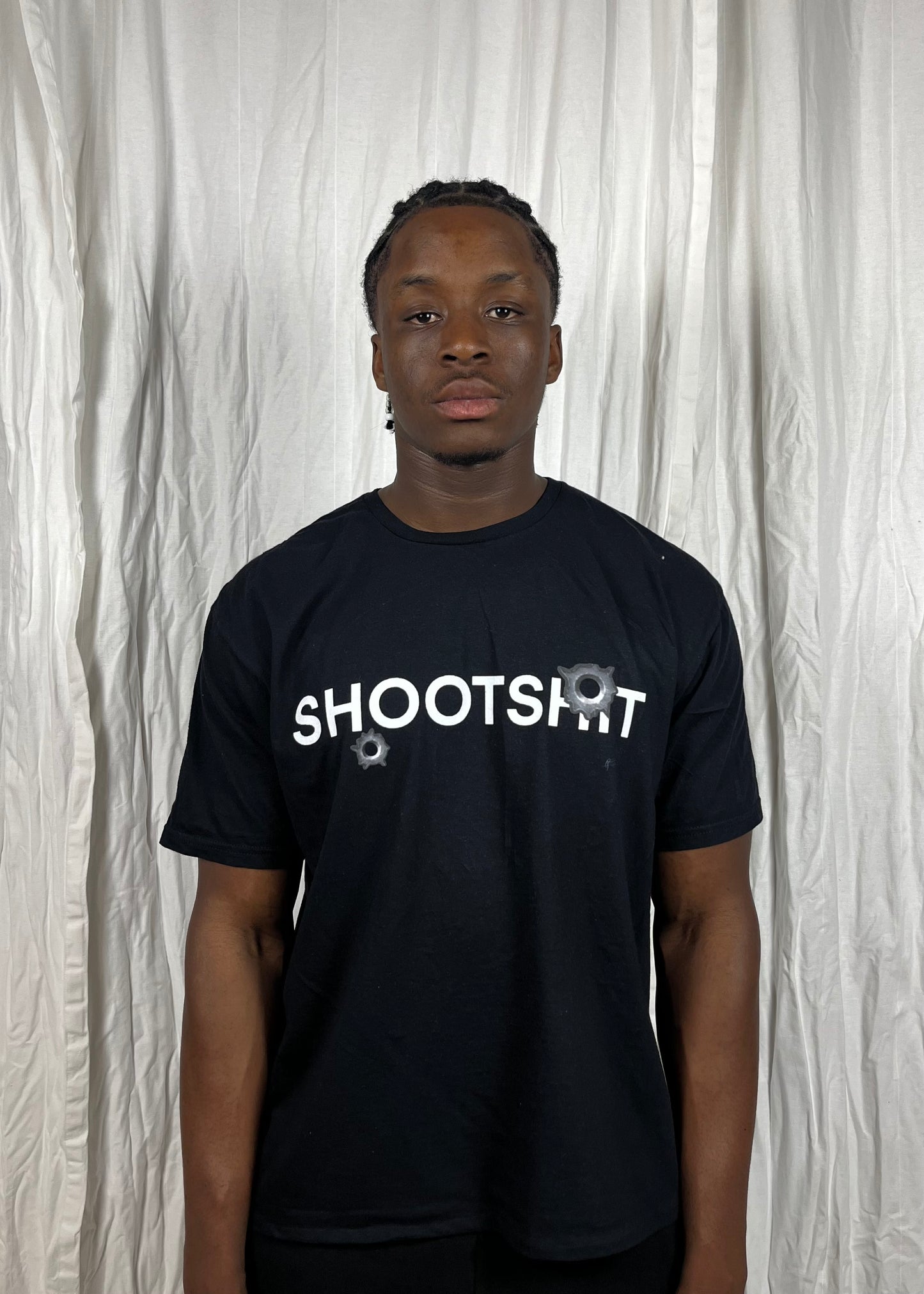 Shootshit Tee White Writing