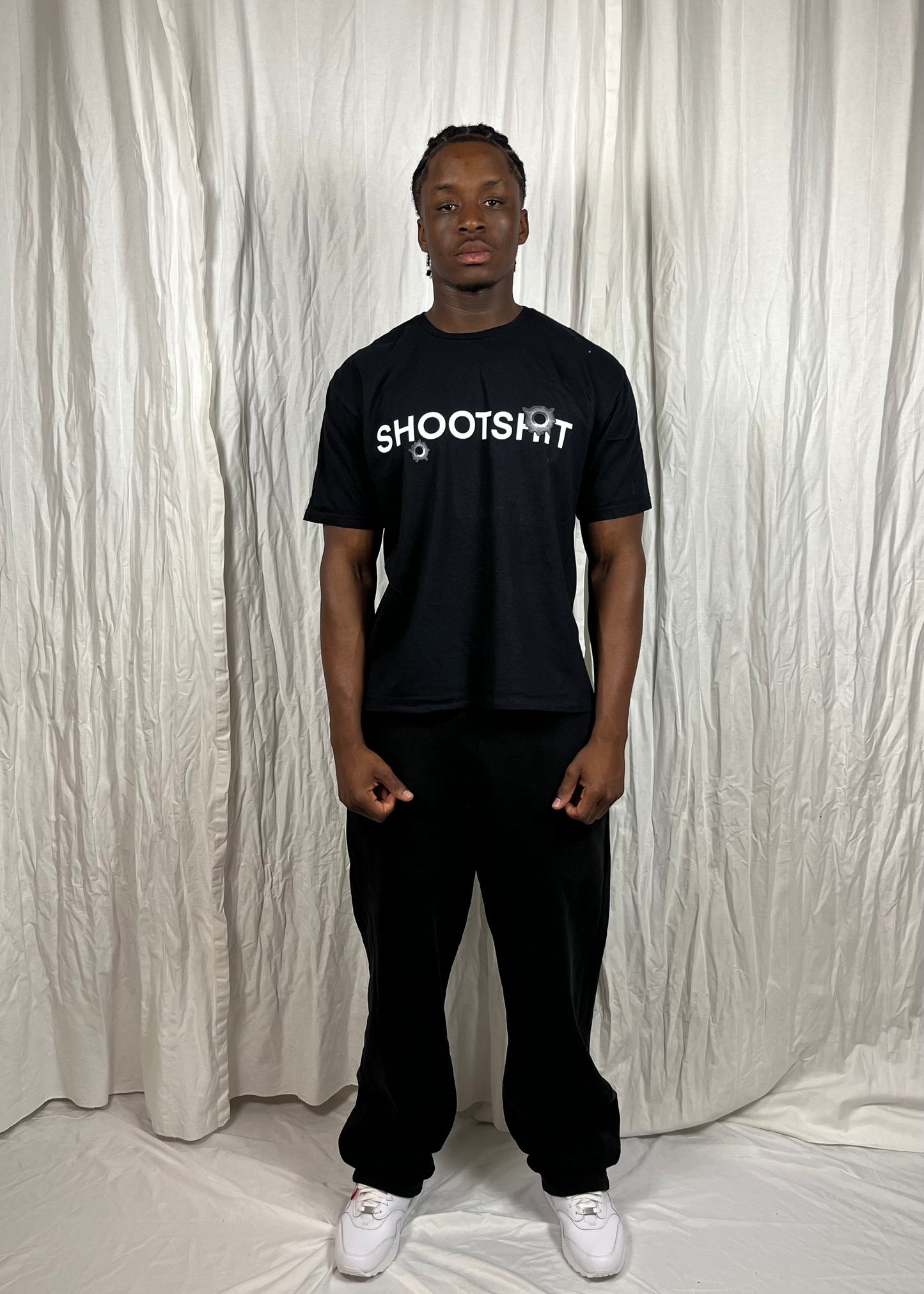 Shootshit Tee White Writing