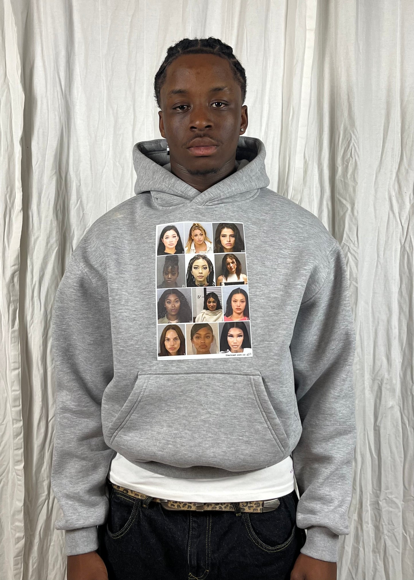 Mugshot Hoodie - Heather Grey