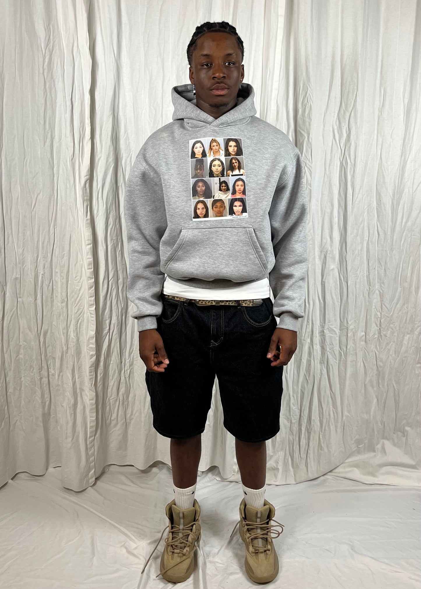 Mugshot Hoodie - Heather Grey