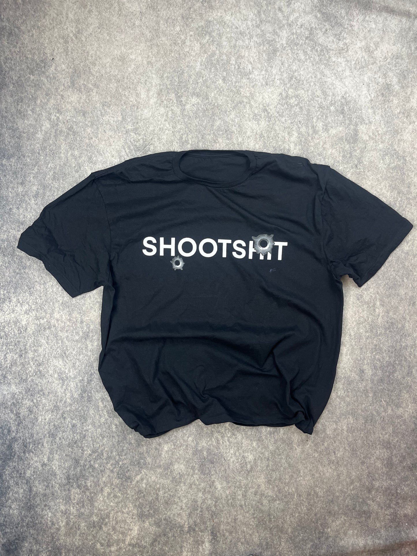 Shootshit Tee White Writing